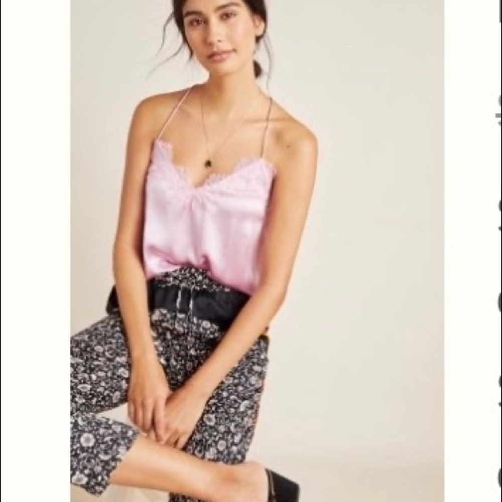 Cami The Racer Silk Top - Rosy Pink